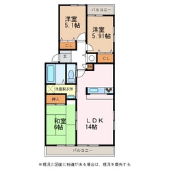 北松本駅 徒歩27分 2階の物件間取画像